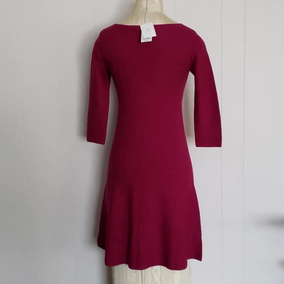 NWT Uniqlo WOMEN 3D EXTRA FINE MERINO FLARE BROWN DRESS XS - Picture 5 of 8